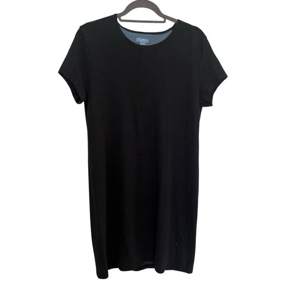 Horny Toad Women’s Lyocell Cotton Short Sleeve Shirt Dress Black Size Large - Picture 1 of 10